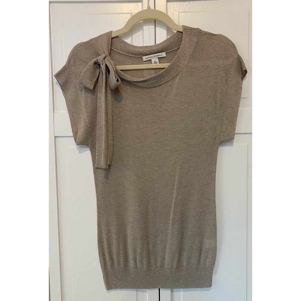 Banana Republic Gold Knit Top